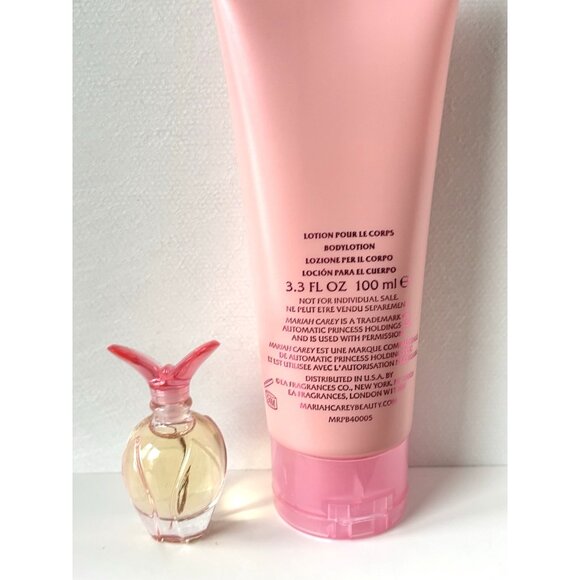 Mariah Carey Luscious Pink EDP 5ml Mini & 100ml Body Lotion Discontinued Set NEW - Picture 5 of 6